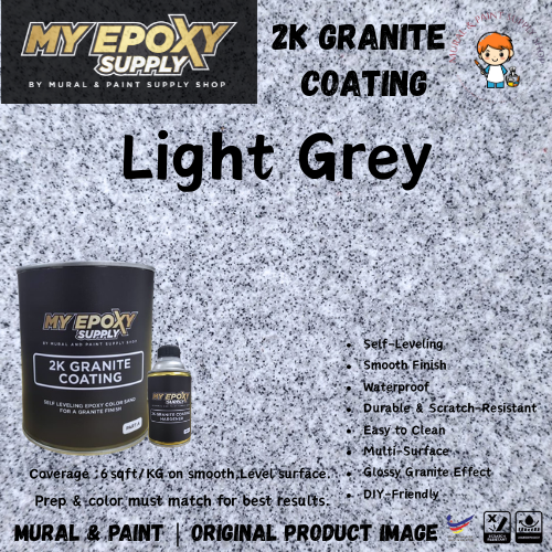 2K Granite Epoxy Coating – Self-Leveling, Ultra Gloss Finish | DIY Floor Epoxy