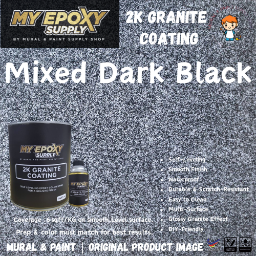 2K Granite Epoxy Coating – Self-Leveling, Ultra Gloss Finish | DIY Floor Epoxy