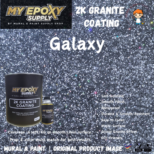 2K Granite Epoxy Coating – Self-Leveling, Ultra Gloss Finish | DIY Floor Epoxy