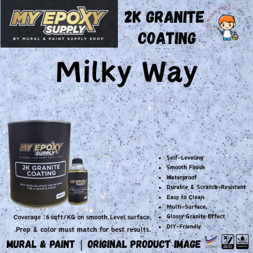2K Granite Epoxy Coating – Self-Leveling, Ultra Gloss Finish | DIY Floor Epoxy
