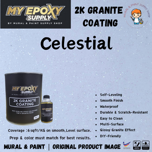 2K Granite Epoxy Coating – Self-Leveling, Ultra Gloss Finish | DIY Floor Epoxy