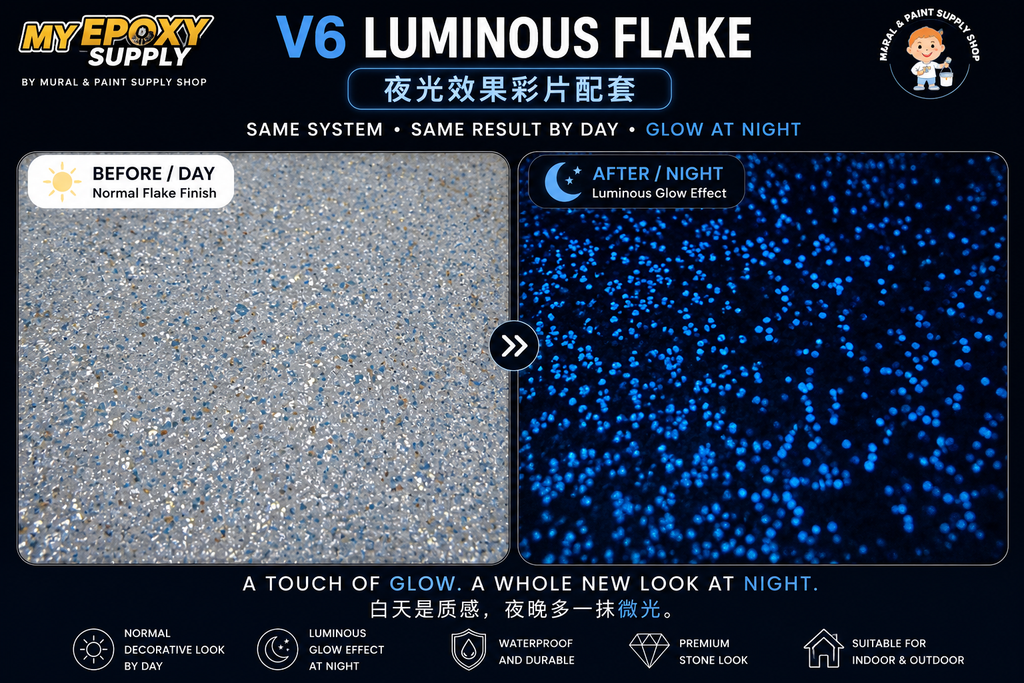 V6 Luminous Flake Epoxy DIY Set | Glow-in-the-Dark Effect  | V6 夜光彩片DIY套装｜夜光效果