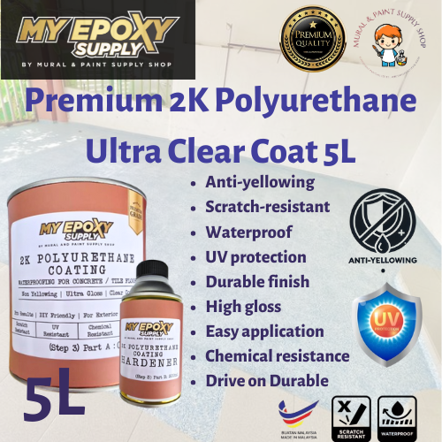 Premium 2K Polyurethane Top Coat 5L–Durable, Scratch-Resistant, High Gloss Finish