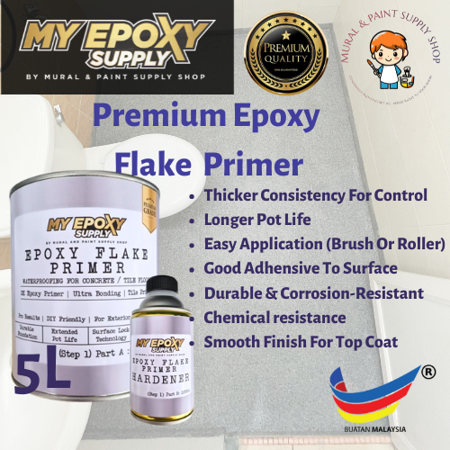 Premium 2K Epoxy Flake Coating Primer – High-Density, Deep-Penetrating Formula 1L