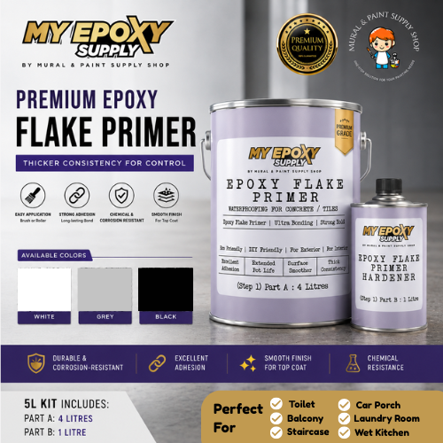 Premium 2K Epoxy Flake Coating Primer – High-Density, Deep-Penetrating Formula 1L