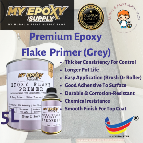 Premium 2K Epoxy Flake Coating Primer – High-Density, Deep-Penetrating Formula 1L