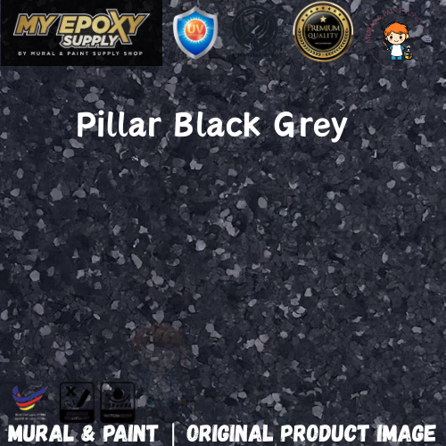 2K Pillar Epoxy Diamond Coating DIY Set | Grey Granite Stone Effect | Exterior Pillar & Wall  柱子钻石彩片DIY套装｜花岗岩效果｜户外柱子