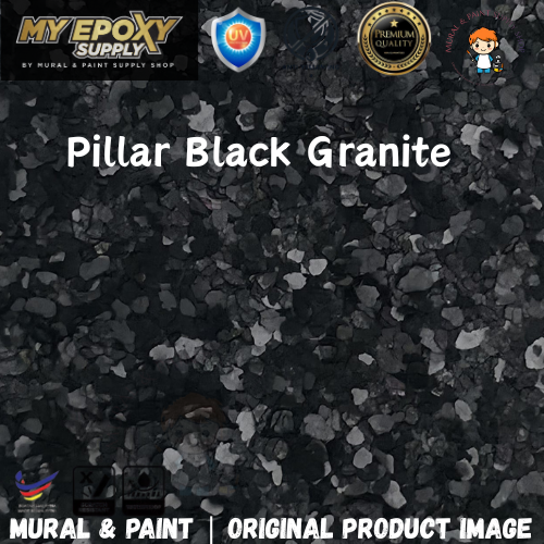2K Pillar Epoxy Diamond Coating DIY Set | Grey Granite Stone Effect | Exterior Pillar & Wall  柱子钻石彩片DIY套装｜花岗岩效果｜户外柱子