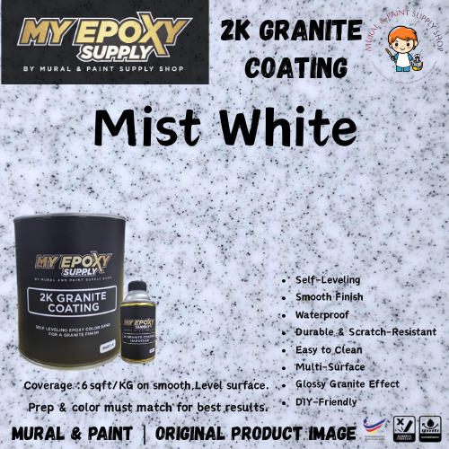 2K Granite Epoxy Coating – Self-Leveling, Ultra Gloss Finish | DIY Floor Epoxy