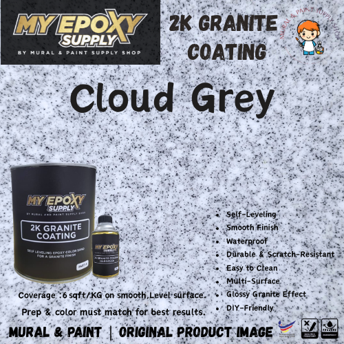 2K Granite Epoxy Coating – Self-Leveling, Ultra Gloss Finish | DIY Floor Epoxy