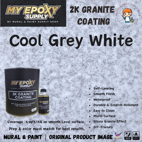 2K Granite Epoxy Coating – Self-Leveling, Ultra Gloss Finish | DIY Floor Epoxy