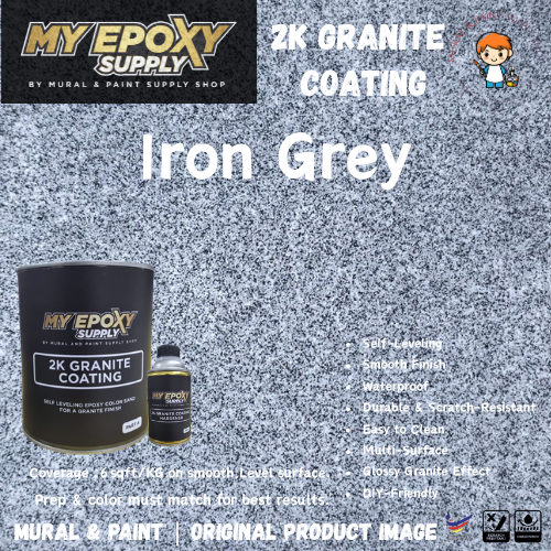 2K Granite Epoxy Coating – Self-Leveling, Ultra Gloss Finish | DIY Floor Epoxy