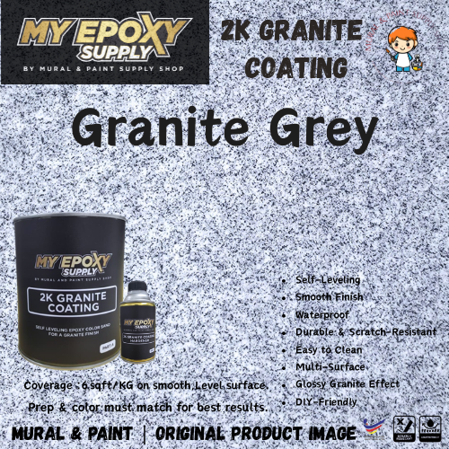 2K Granite Epoxy Coating – Self-Leveling, Ultra Gloss Finish | DIY Floor Epoxy