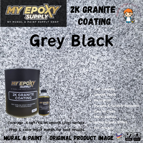 2K Granite Epoxy Coating – Self-Leveling, Ultra Gloss Finish | DIY Floor Epoxy