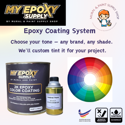 1L 2K Epoxy Coating System – Premium, Tintable & Customizable