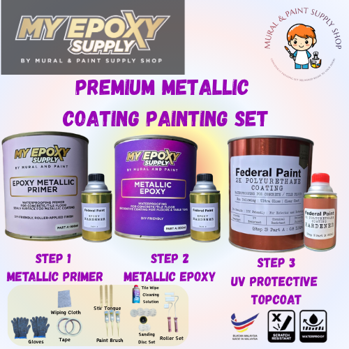 Premium Metallic Epoxy Paint 1L