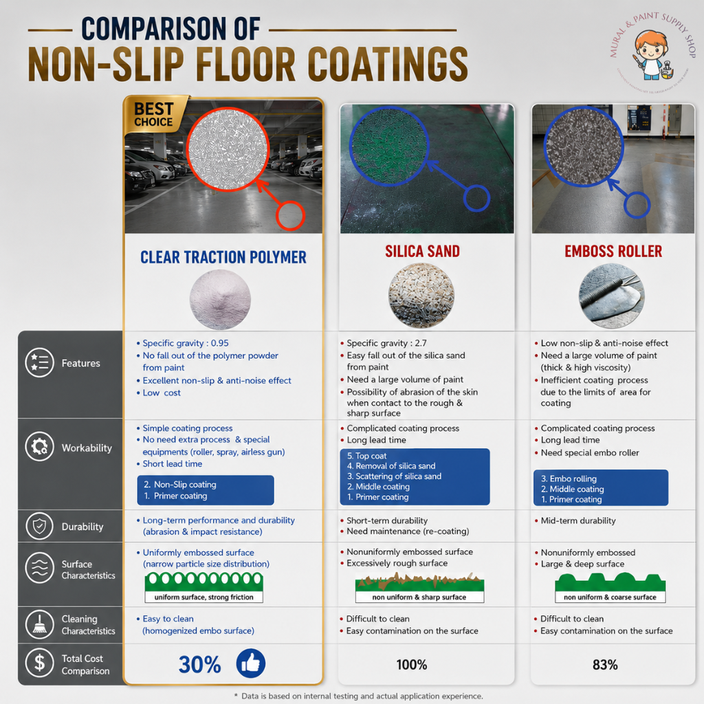 Clear Traction Polymer | Premium Anti-Slip for Industrial & Commercial Epoxy/Polyurethane Flooring