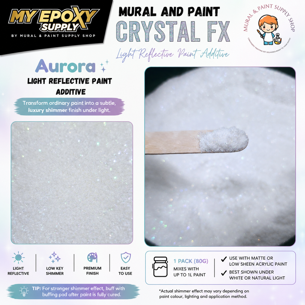 Crystal FX - Premium Light Reflective Paint Additive | Luxury Shimmer Finish 80G For 1 Liter Paint