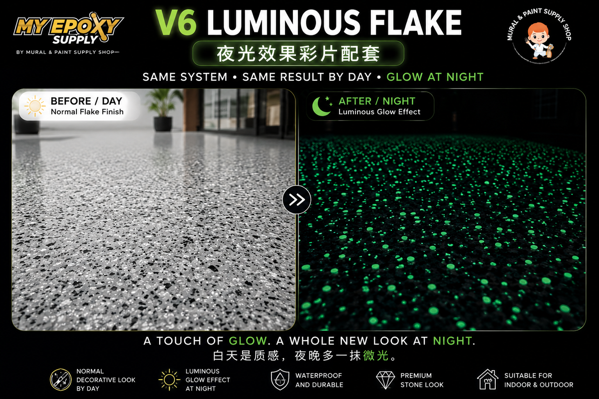 V6 Luminous Flake Epoxy DIY Set | Glow-in-the-Dark Effect  | V6 夜光彩片DIY套装｜夜光效果