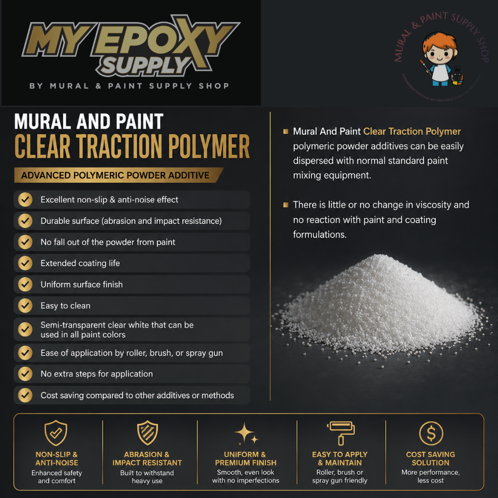 Clear Traction Polymer | Premium Anti-Slip for Industrial & Commercial Epoxy/Polyurethane Flooring