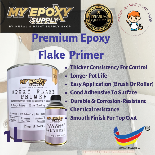 Premium 2K Epoxy Flake Coating Primer – High-Density, Deep-Penetrating Formula 1L