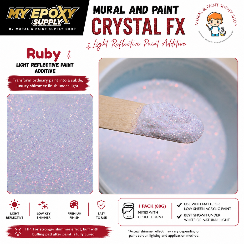 Crystal FX - Premium Light Reflective Paint Additive | Luxury Shimmer Finish 80G For 1 Liter Paint