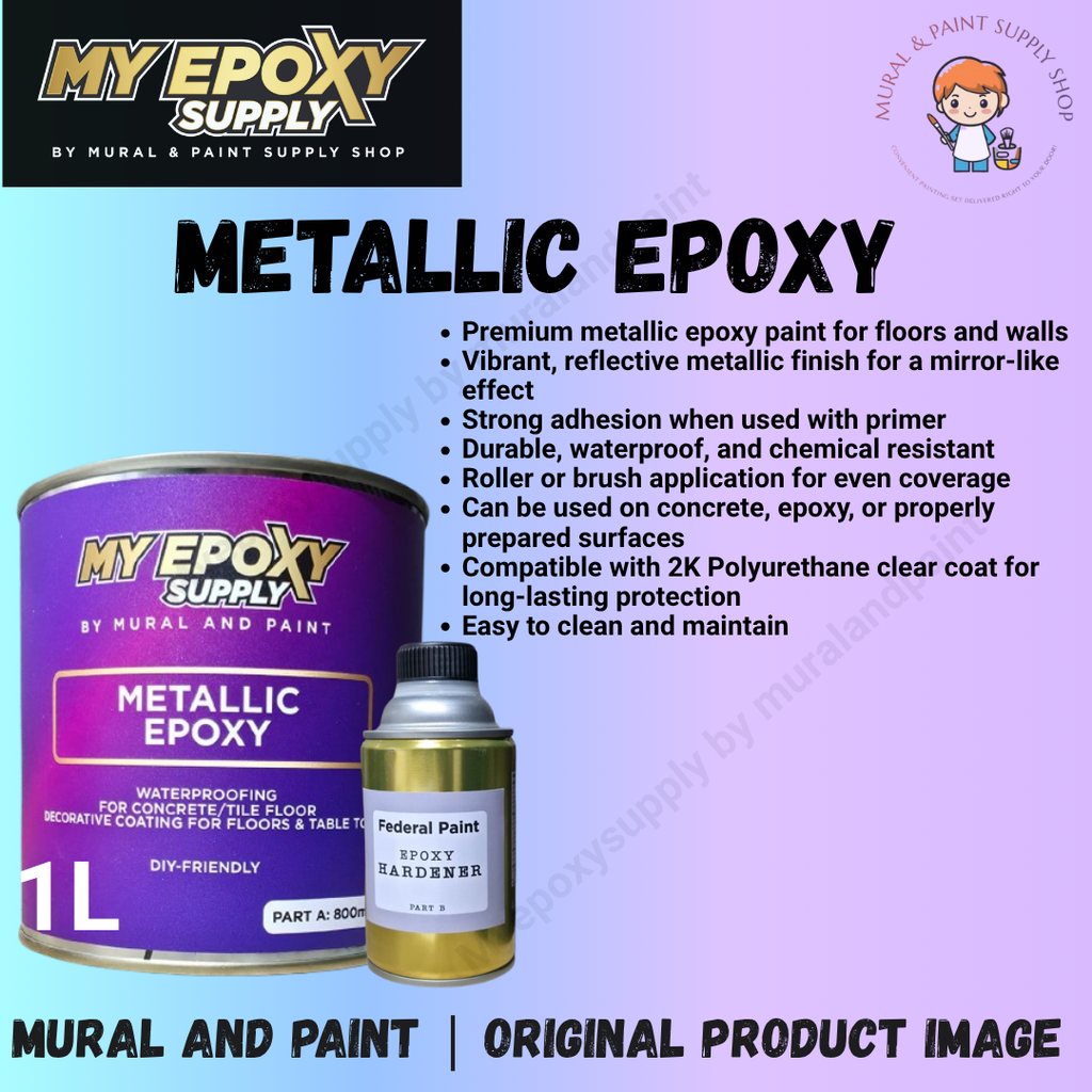 Premium Metallic Epoxy Paint 1L
