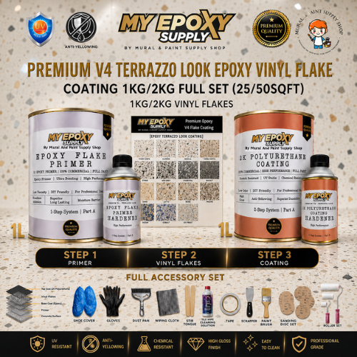 V4 Epoxy Flake DIY Sets – 3–5mm Terrazzo-Look Vinyl Flake