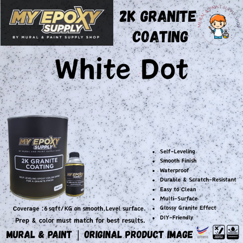 2K Granite Epoxy Coating – Self-Leveling, Ultra Gloss Finish | DIY Floor Epoxy